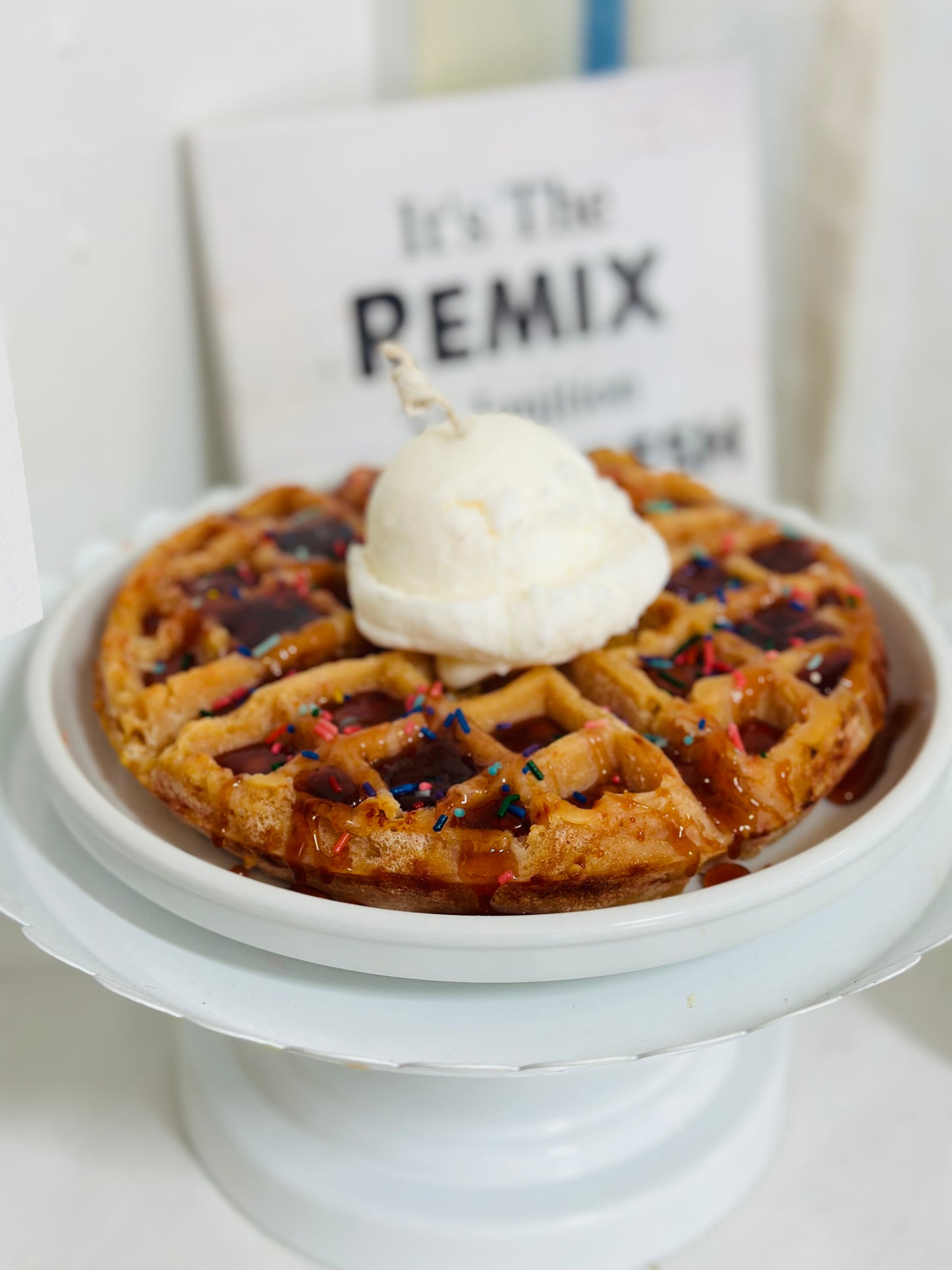 Waffle Candle