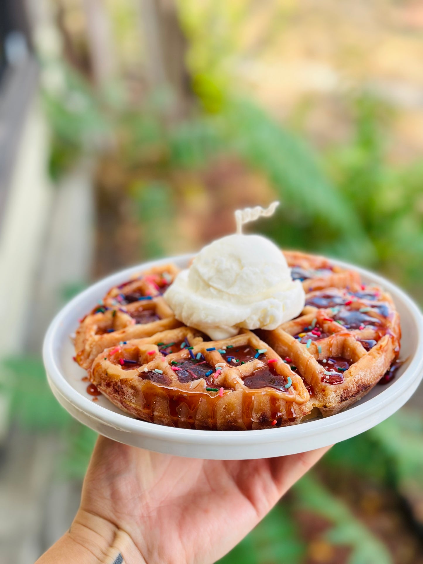 Waffle Candle