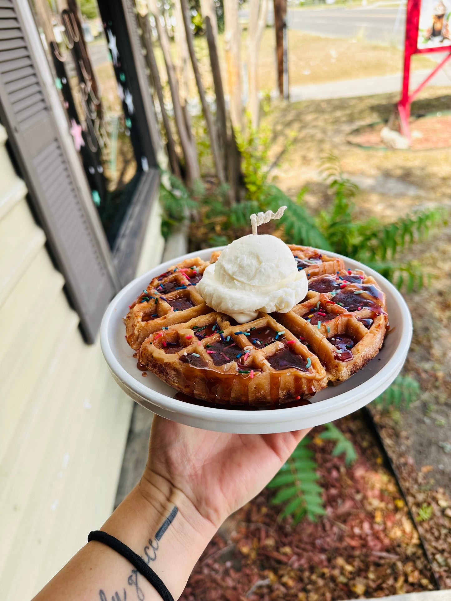 Waffle Candle