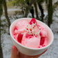Strawberry icecream candle