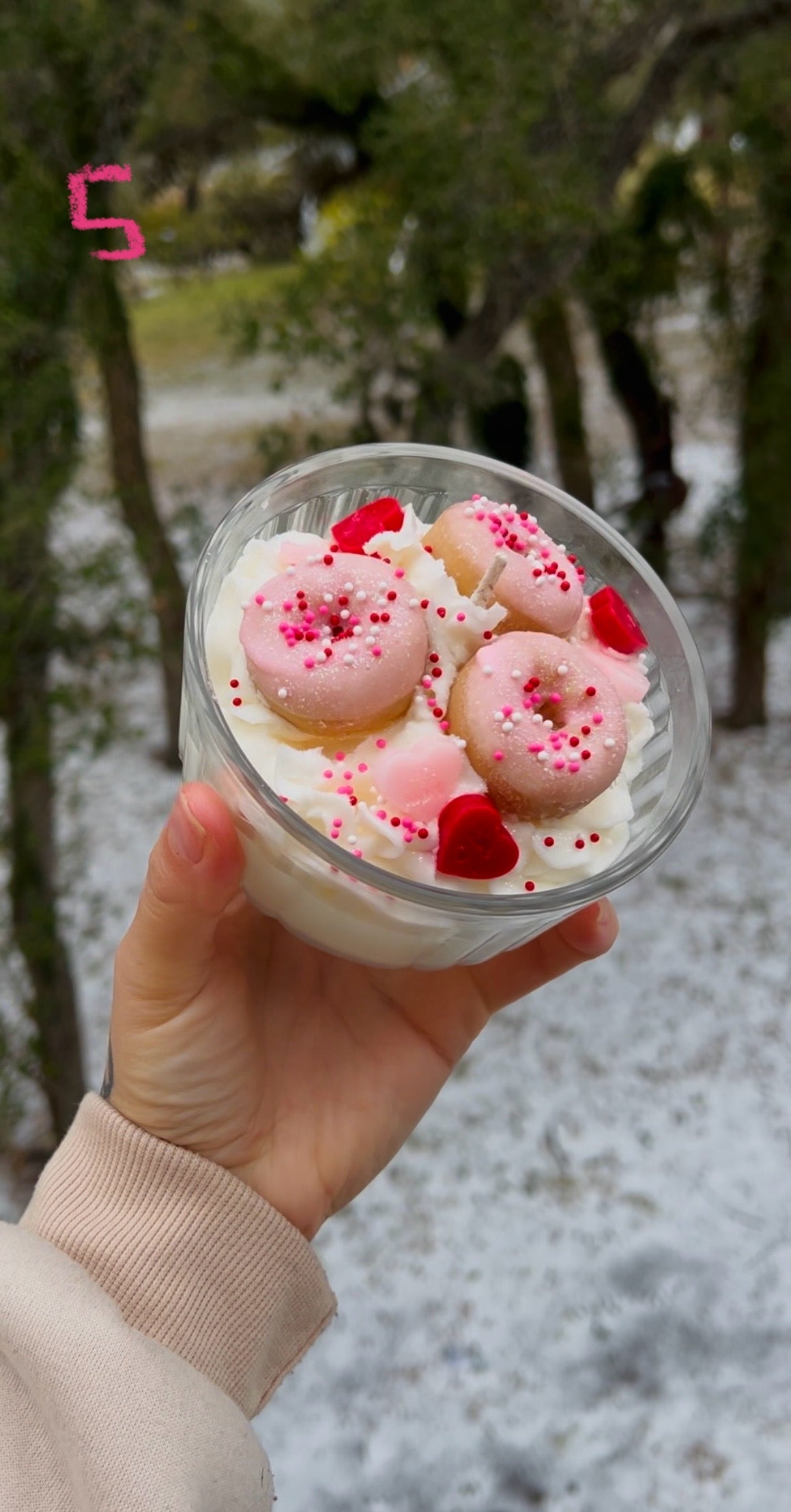 Vday Donut Candle
