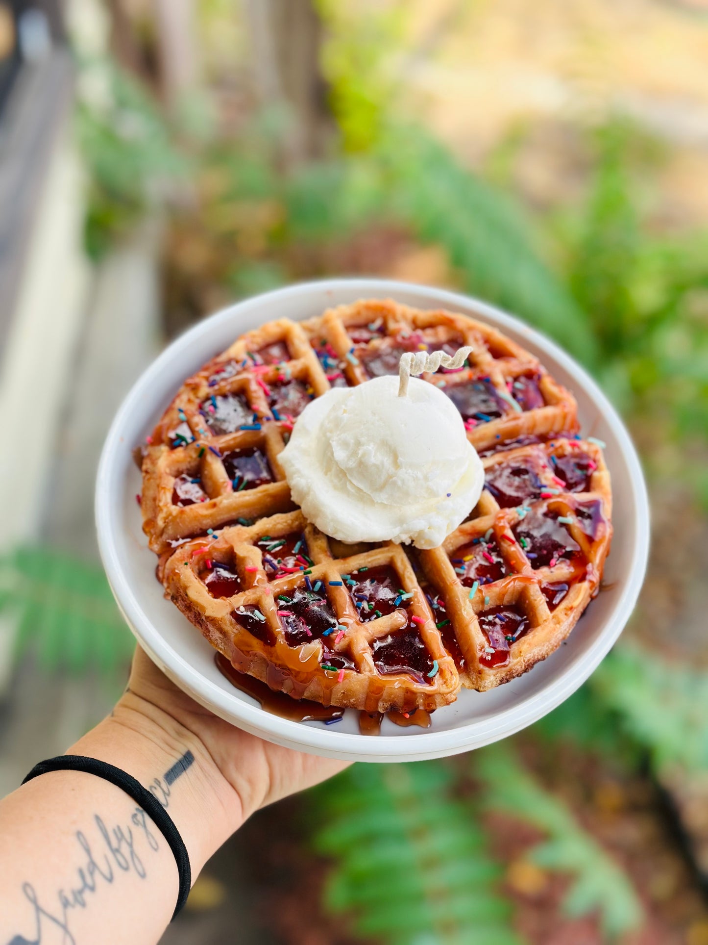 Waffle Candle