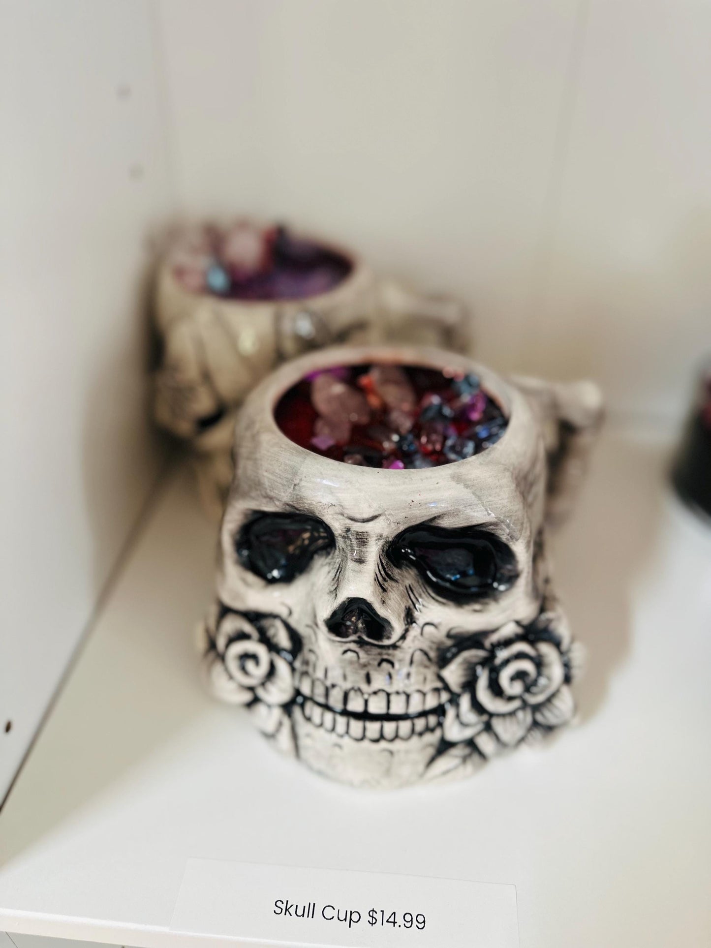 Skull Crystal Candle