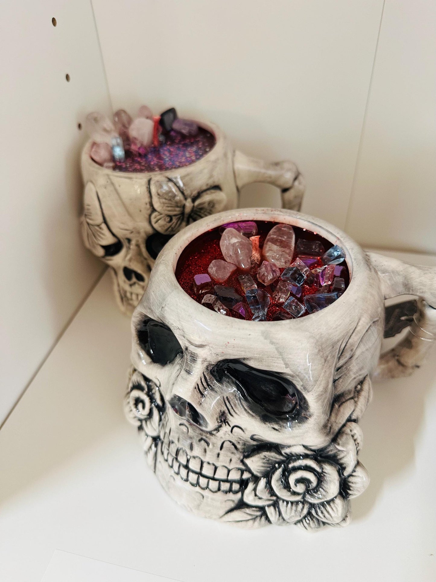 Skull Crystal Candle