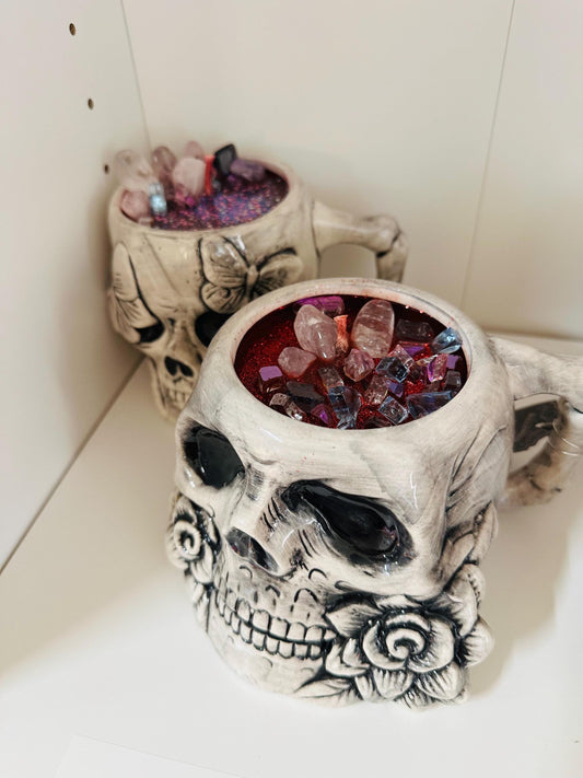 Skull Crystal Candle