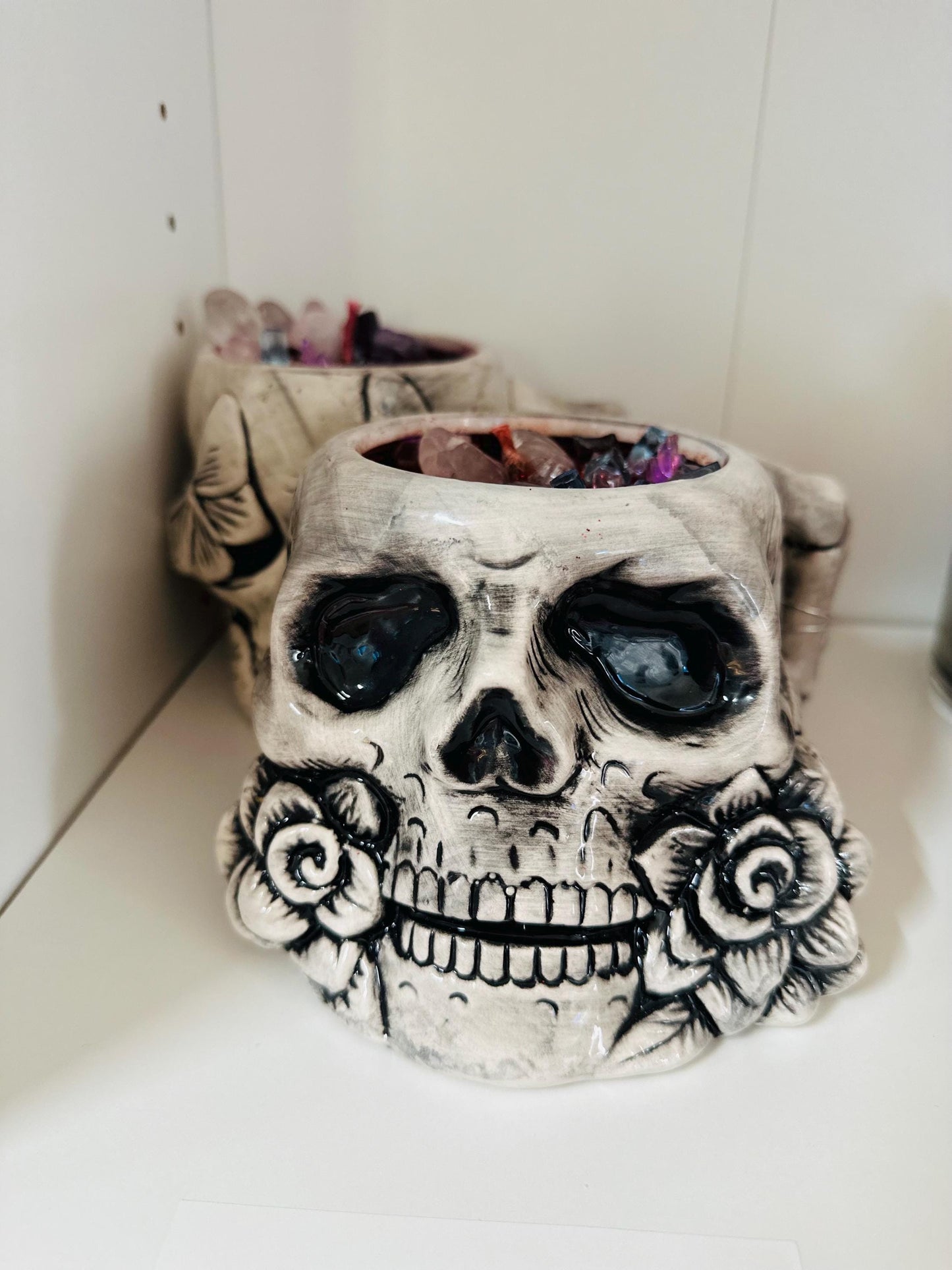 Skull Crystal Candle