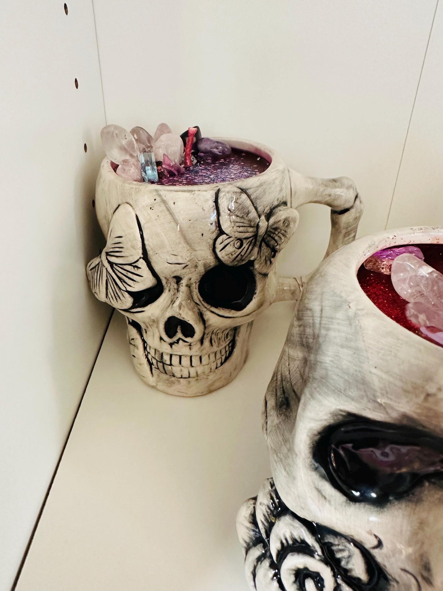 Skull Crystal Candle