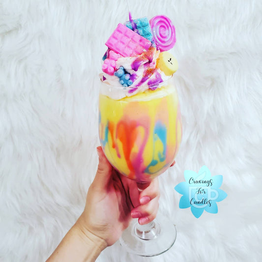 Colorful drink candle