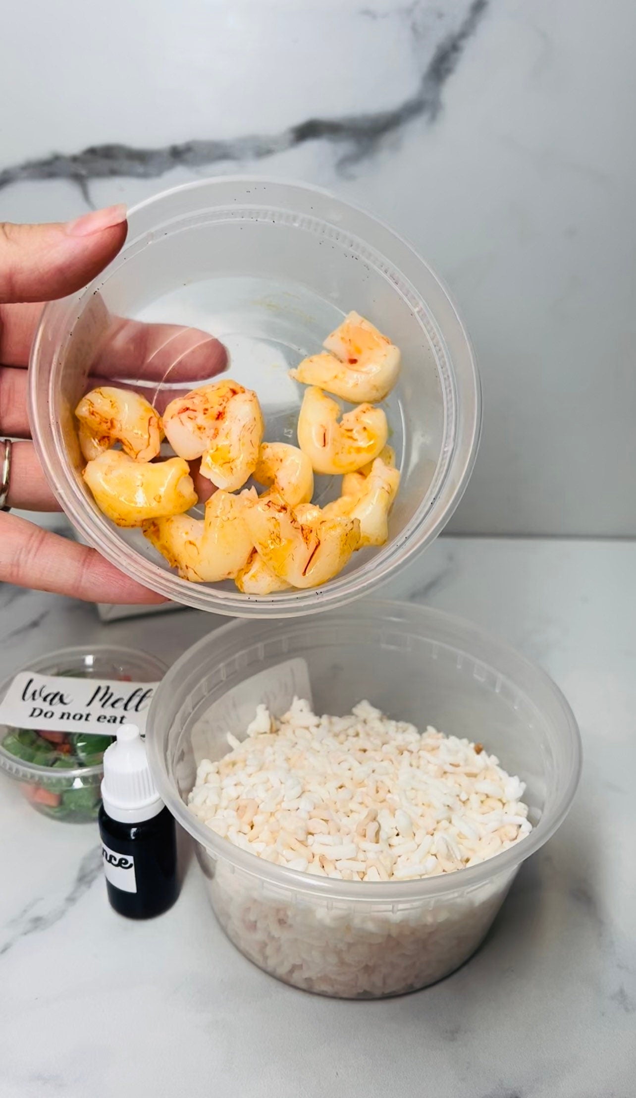 DIY Shrimp fried rice scoopable wax melt